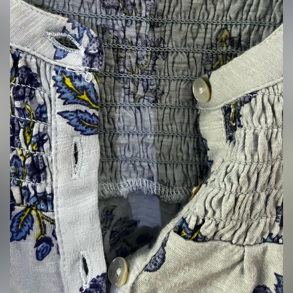 Lucky Brand Floral Blue Women's Top - Picture 8 of 8